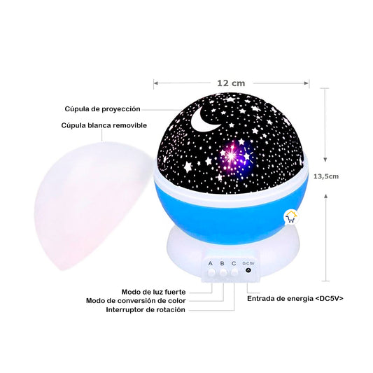 Proyector de Estrellas y Galaxias Giratoria